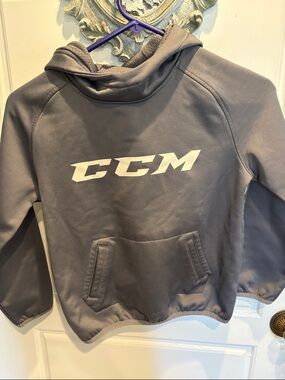 CCM Gray Pullover Hoodie with White Logo